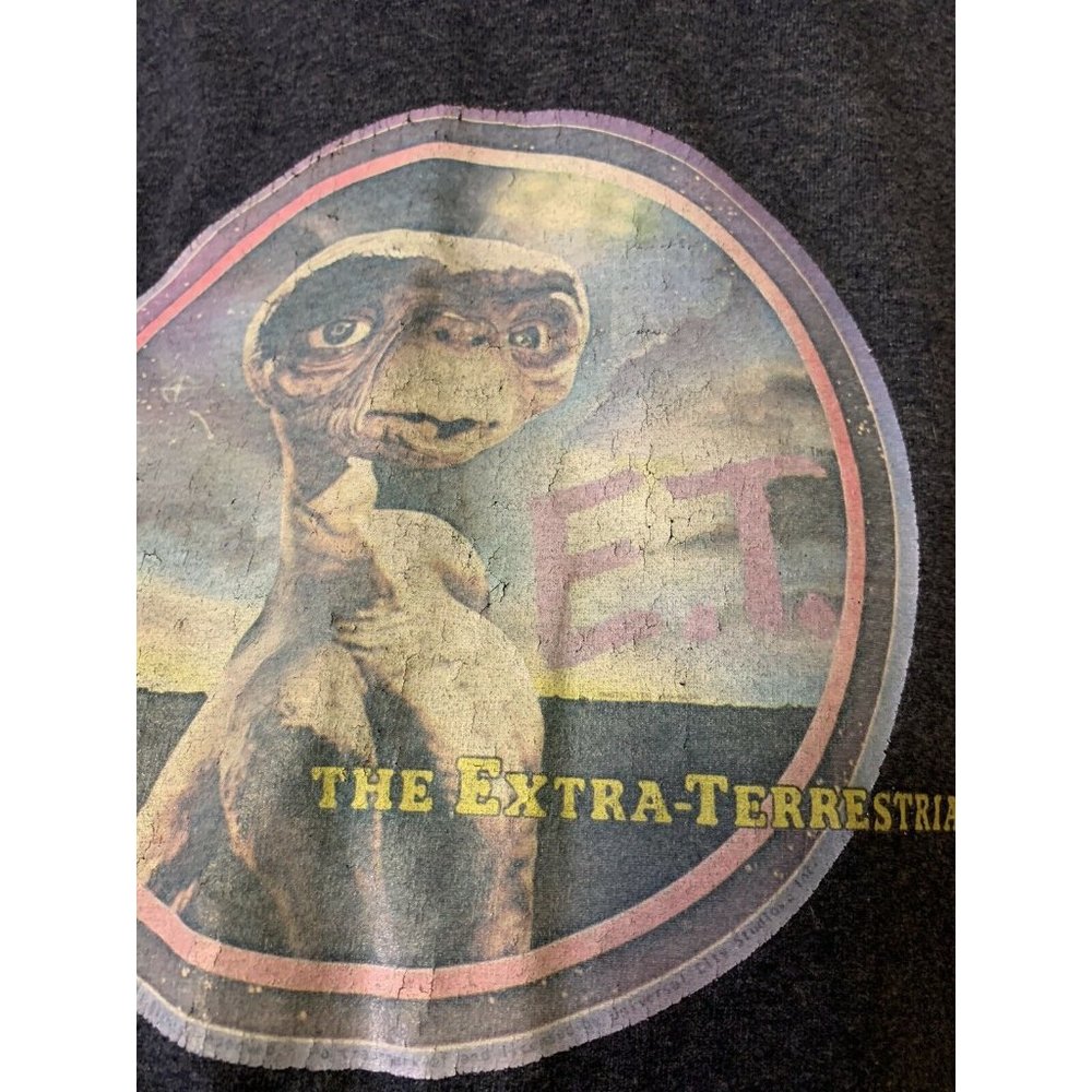 E.T. Vintage T Shirt‎ 1982 Movie Promo Universal Studios ET Gray Mens Sz M